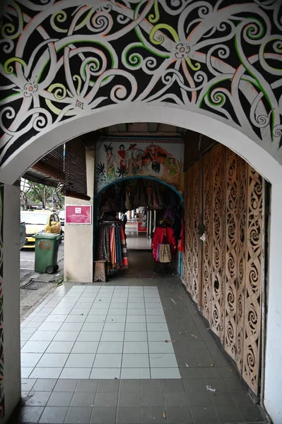 Kuching Sarawak Malezja Kwietnia 2022 Stary Dwór India Street Carpenter — Zdjęcie stockowe