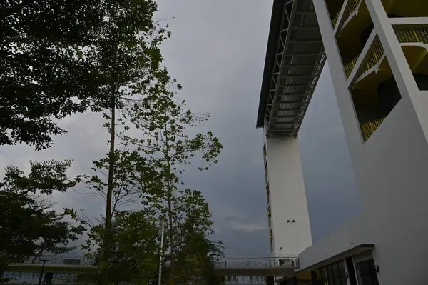 Der Batu Kawa Waterfront Riverside Park Ein Wahrzeichen Der Skybridge — Stockfoto