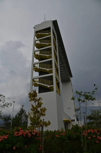 Batu Kawa Waterfront Riverside Park Landmark Sky Bridge Its Surrounding — Stock Photo, Image