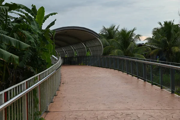 Batu Kawa Waterfront Riverside Park Památkový Most Jeho Okolní Parky — Stock fotografie
