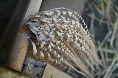 Kuching, Sarawak Malezya - 1 Mayıs 2022: Çeşitlendirilmiş Aborjin ve Yerlilerin Gösterisiyle Saray Kültür Köyü