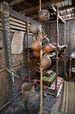 Kuching, Sarawak Malaysia - May 1, 2022: The Sarawak Cultural Village with the Showcase of the Diversified Aboriginal and Natives