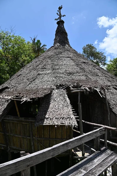 Kuching, Sarawak Malezya - 1 Mayıs 2022: Çeşitlendirilmiş Aborjin ve Yerlilerin Gösterisiyle Saray Kültür Köyü