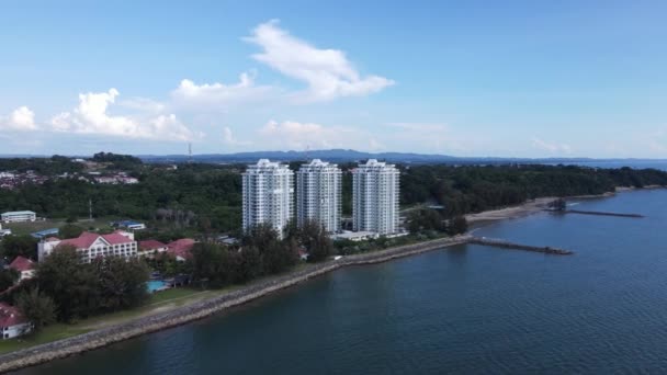 Landmark Tourist Attraction Areas Miri City Its Famous Beaches Rivers — Stock videók