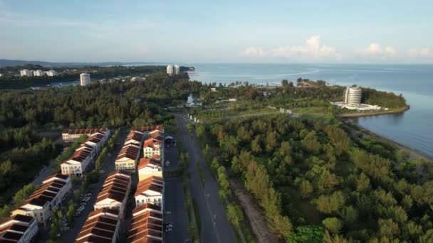 Landmark Tourist Attraction Areas Miri City Its Famous Beaches Rivers — Vídeos de Stock