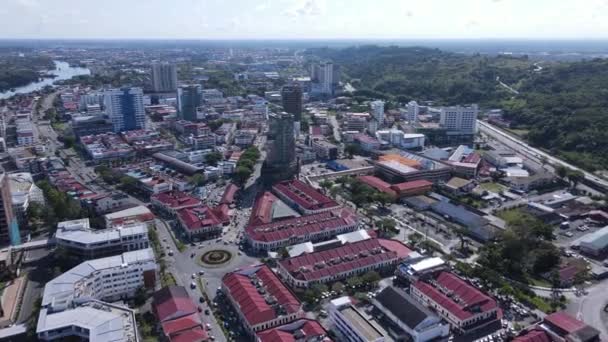 Landmark Tourist Attraction Areas Miri City Its Famous Beaches Rivers — Stock videók