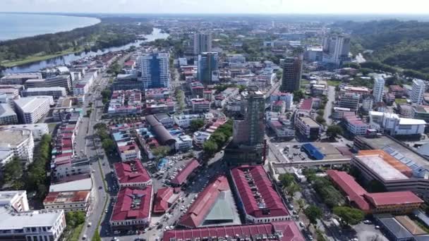 Landmark Tourist Attraction Areas Miri City Its Famous Beaches Rivers — Video