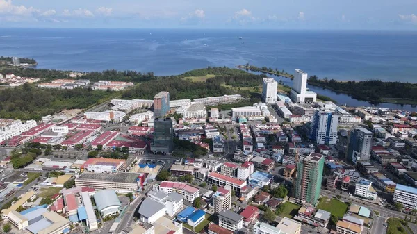 Miri Şehri Nin Ünlü Plajları Nehirleri Şehirleri Manzaralı Çevresiyle Landmark — Stok fotoğraf