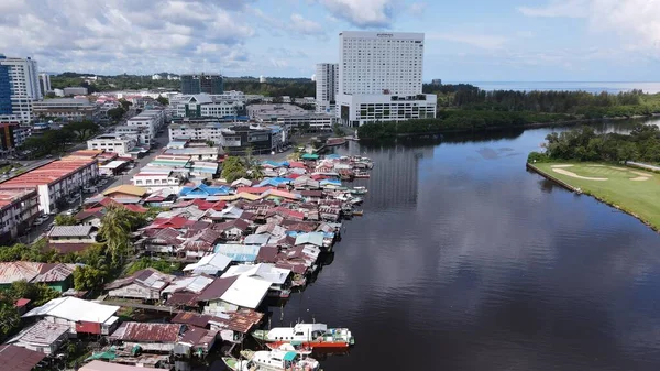 Landmark Tourist Attraction Areas Miri City Its Famous Beaches Rivers — Zdjęcie stockowe