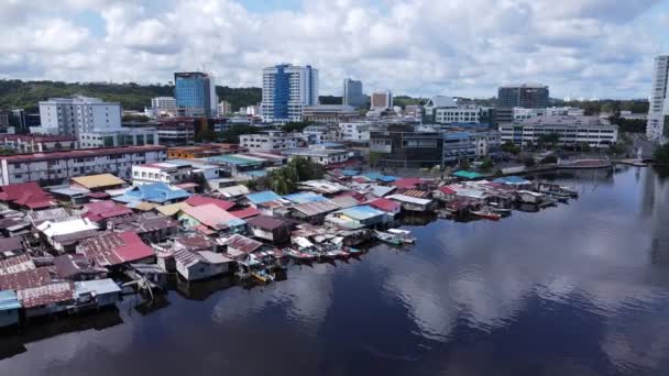 Landmärke Och Turistattraktionsområden Miri City Med Sina Berömda Stränder Floder — Stockvideo