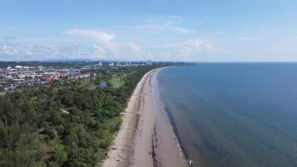 Zabytkowe Turystyczne Obszary Miasta Miri Słynnymi Plażami Rzekami Miastem Malowniczym — Wideo stockowe