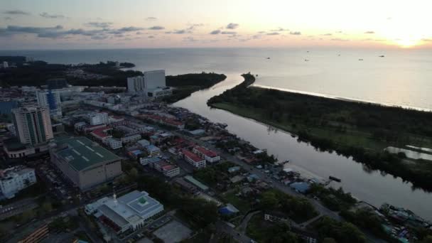 Landmark Tourist Attraction Areas Miri City Its Famous Beaches Rivers — ストック動画