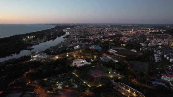 Landmark Tourist Attraction Areas Miri City Its Famous Beaches Rivers — Stock video