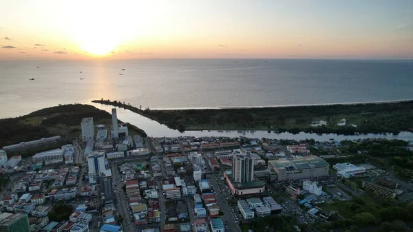 Landmark Tourist Attraction Areas Miri City Its Famous Beaches Rivers — Stock Photo, Image