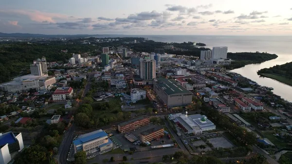 Landmark Tourist Attraction Areas Miri City Its Famous Beaches Rivers — Zdjęcie stockowe