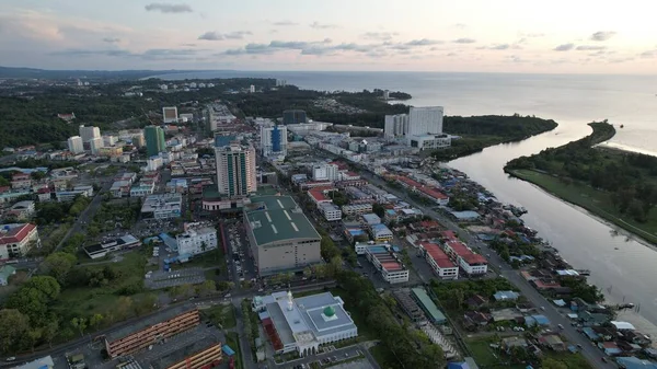 Landmark Tourist Attraction Areas Miri City Its Famous Beaches Rivers — ストック写真