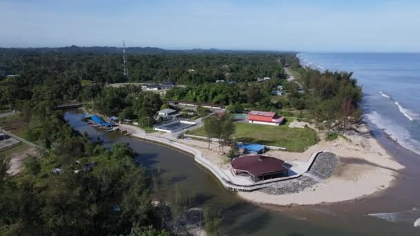Landmark Tourist Attraction Areas Miri City Its Famous Beaches Rivers — Videoclip de stoc