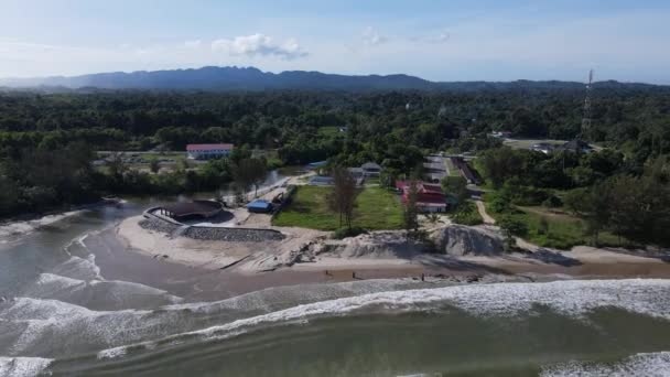 Landmark Tourist Attraction Areas Miri City Its Famous Beaches Rivers — Stock video