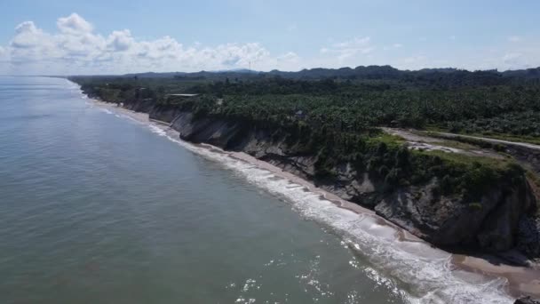 Landmark Tourist Attraction Areas Miri City Its Famous Beaches Rivers — Stok video