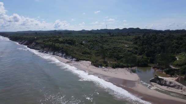 Landmark Tourist Attraction Areas Miri City Its Famous Beaches Rivers — стоковое видео