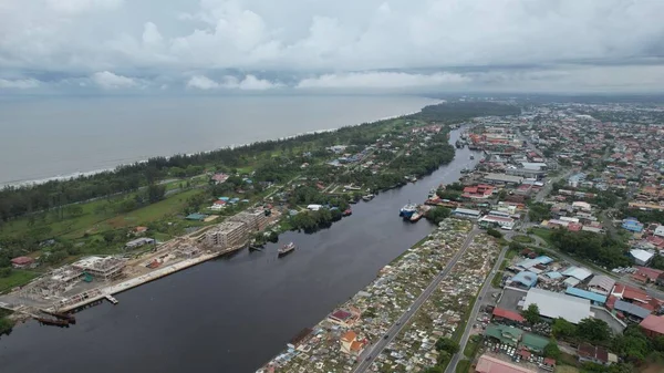 Landmark Tourist Attraction Areas Miri City Its Famous Beaches Rivers — Foto de Stock
