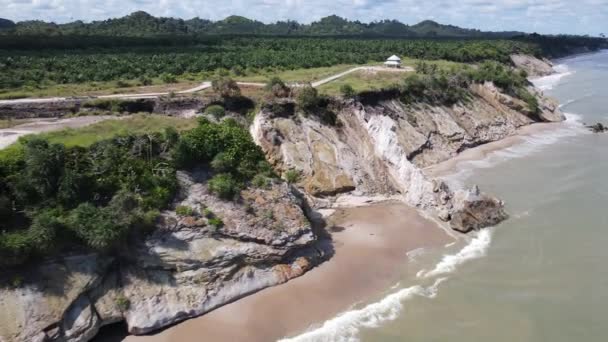 Landmark Tourist Attraction Areas Miri City Its Famous Beaches Rivers — Stock video