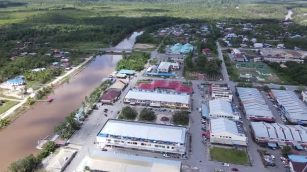 Landmark Tourist Attraction Areas Miri City Its Famous Beaches Rivers — Vídeo de Stock