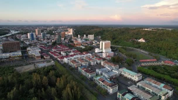 Landmark Tourist Attraction Areas Miri City Its Famous Beaches Rivers — Stockvideo