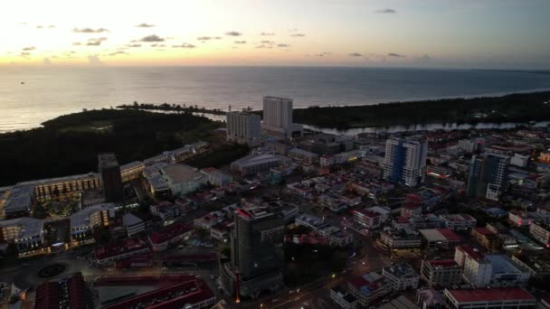 Landmark Tourist Attraction Areas Miri City Its Famous Beaches Rivers — стоковое видео