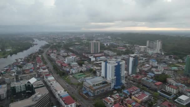 Landmark Tourist Attraction Areas Miri City Its Famous Beaches Rivers — Video