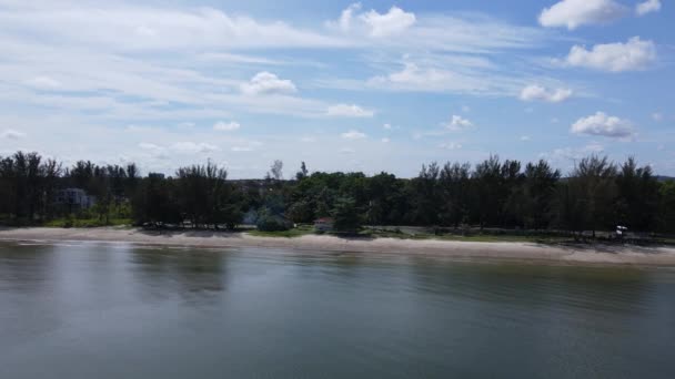 Landmark Tourist Attraction Areas Miri City Its Famous Beaches Rivers — Stockvideo