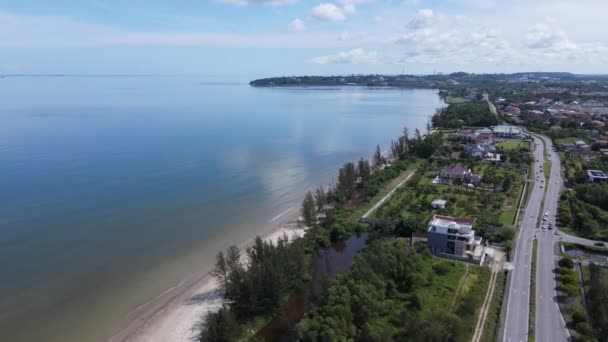 Landmark Tourist Attraction Areas Miri City Its Famous Beaches Rivers — Wideo stockowe