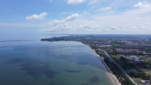 Landmark Tourist Attraction Areas Miri City Its Famous Beaches Rivers — Stock video