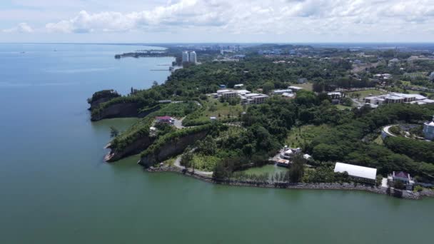 Landmark Tourist Attraction Areas Miri City Its Famous Beaches Rivers — Stock videók