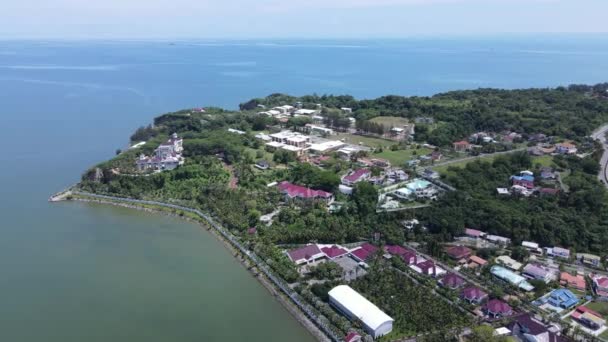 Landmark Tourist Attraction Areas Miri City Its Famous Beaches Rivers — Vídeo de Stock