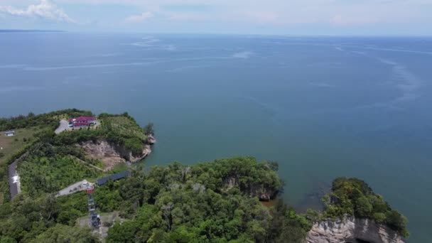 Miri Şehri Nin Ünlü Plajları Nehirleri Şehirleri Manzaralı Çevresiyle Landmark — Stok video