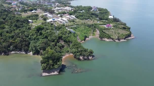 Landmark Tourist Attraction Areas Miri City Its Famous Beaches Rivers — Stock Video