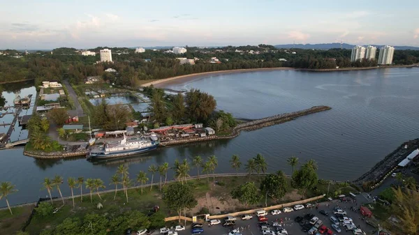 Landmark Tourist Attraction Areas Miri City Its Famous Beaches Rivers — ストック写真