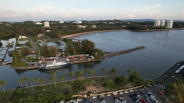 Landmark Tourist Attraction Areas Miri City Its Famous Beaches Rivers — Stockfoto