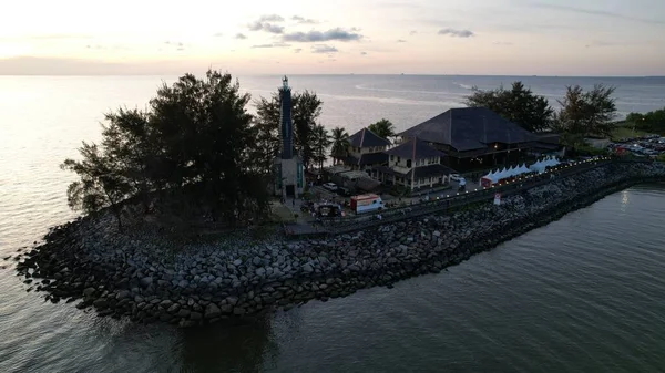 Landmark Tourist Attraction Areas Miri City Its Famous Beaches Rivers — Stok Foto