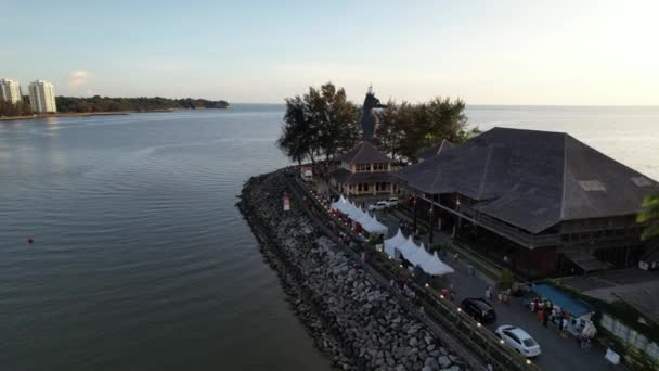 Los Lugares Interés Turístico Turístico Ciudad Miri Con Sus Famosas — Vídeos de Stock