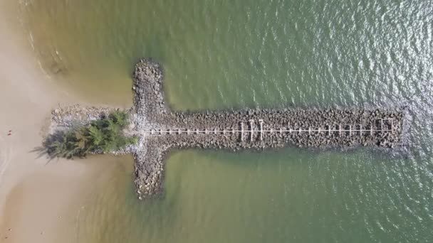 Landmark Tourist Attraction Areas Miri City Its Famous Beaches Rivers — Stok Video