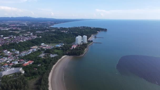 Landmark Tourist Attraction Areas Miri City Its Famous Beaches Rivers — Stockvideo