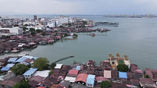 Georgetown Penang Malaysia Maio 2022 Clan Jetties Georgetown Penang Malaysia — Fotografia de Stock