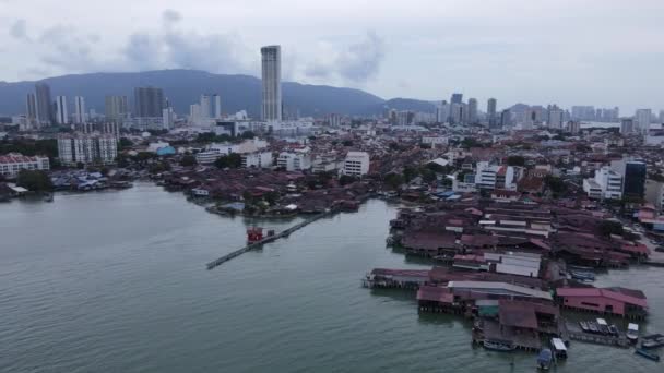 Georgetown Penang Malaysia Mai 2022 Die Clan Jetties Von Georgetown — Stockvideo