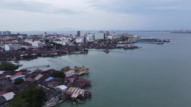 Georgetown Penang Malaisie Mai 2022 Clan Jetties Georgetown Penang Malaisie — Video