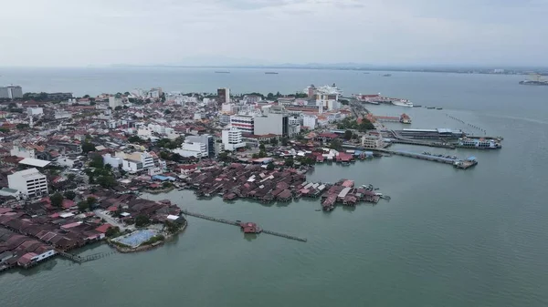 Georgetown Penang Malasia Mayo 2022 Clan Jetties Georgetown Penang Malasia — Foto de Stock