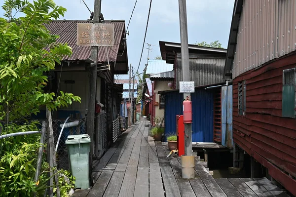 Georgetown Penang Malaysia Maio 2022 Clan Jetties Georgetown Penang Malaysia — Fotografia de Stock