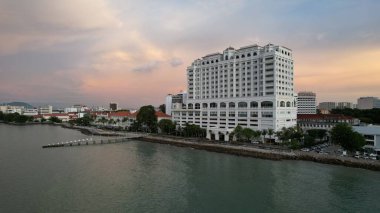 Georgetown, Penang Malezya - 14 Mayıs 2022 Ermeni Caddesi ve Georgetown 'un İnanılmaz Sahnesi