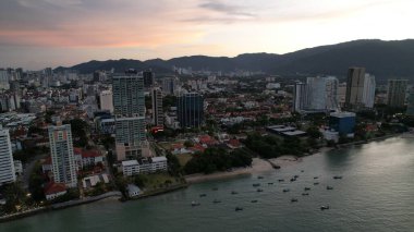 Georgetown, Penang Malezya - 14 Mayıs 2022 Ermeni Caddesi ve Georgetown 'un İnanılmaz Sahnesi